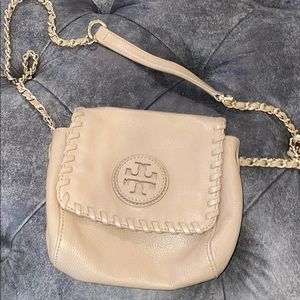 Small tan Tory Burch crossbody